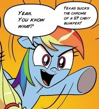 Size: 334x366 | Tagged: applejack, comic, exploitable meme, idw, meme, rainbow dash, safe, texas, the man they call ghost, true capitalist radio, two words meme