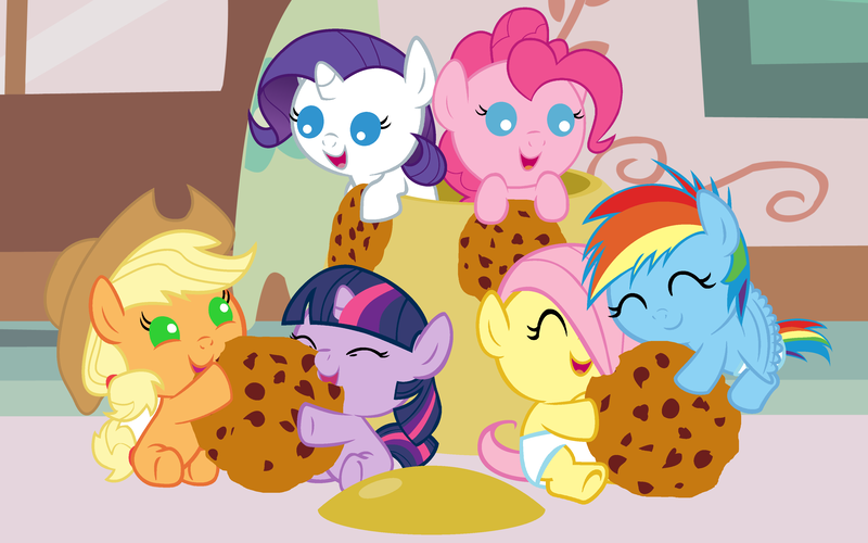 Size: 3840x2400 | Tagged: safe, artist:beavernator, derpibooru import, applejack, fluttershy, pinkie pie, rainbow dash, rarity, twilight sparkle, pony, babity, baby, baby dash, baby pie, baby pony, babyjack, babylight sparkle, babyshy, beavernator is trying to murder us, cookie, cute, dashabetes, diabetes, diaper, diapinkes, foal, jackabetes, jar, mane six, raribetes, shyabetes, twiabetes, weapons-grade cute