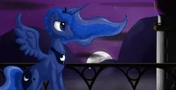 Size: 1956x1000 | Tagged: safe, artist:dixketl, derpibooru import, princess luna, moon, night, solo