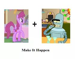 Size: 1219x967 | Tagged: bender bending rodriguez, benderpunch, berry punch, berryshine, crack shipping, derpibooru import, exploitable meme, futurama, make it happen, safe