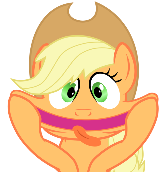 Size: 1476x1537 | Tagged: applejack, artist:chipmagnum, derpibooru import, funny face, safe, simple background, transparent background, vector