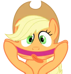 Size: 1476x1537 | Tagged: applejack, artist:chipmagnum, derpibooru import, funny face, safe, simple background, transparent background, vector