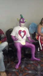 Size: 423x750 | Tagged: brony, cosplay, derpibooru import, fail, human, irl, irl human, nightmare fuel, photo, rarity, safe, spike, wat, why