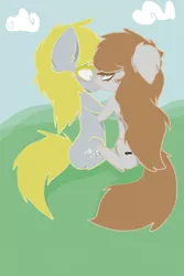 Size: 1000x1500 | Tagged: artist needed, derpibooru import, female, lesbian, oc, oc:jerky hooves, safe, shipping, unofficial characters only