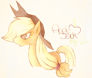 Size: 388x328 | Tagged: safe, artist:shinymawile, derpibooru import, applejack, lowres, solo