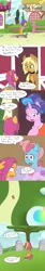 Size: 800x4800 | Tagged: safe, artist:jake heritagu, derpibooru import, applejack, cookie crumbles, cup cake, scootaloo, pony, comic:ask motherly scootaloo, alternate hairstyle, clothes, comic, earring, feels, gravestone, graveyard, hairpin, implied death, motherly scootaloo, older, ponyville, road, scooter, sweatshirt, tree, tumblr