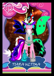 Size: 427x599 | Tagged: safe, derpibooru import, oc, unofficial characters only, tiara ultima, trading card