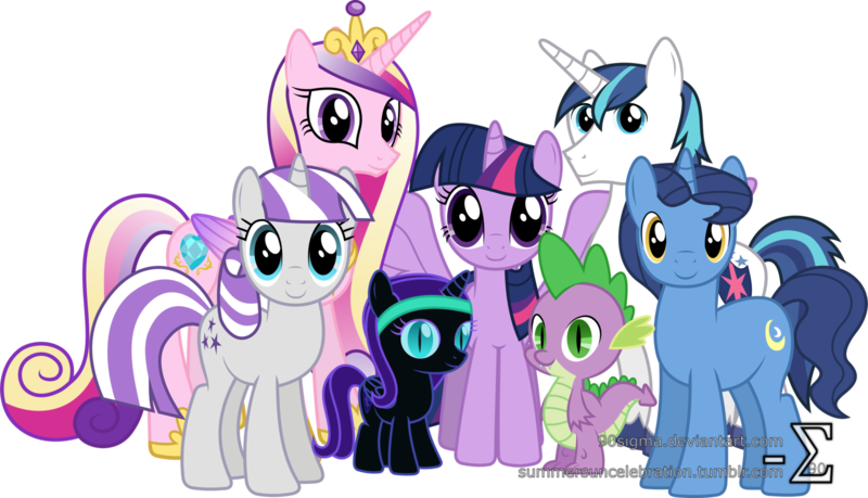 Size: 1600x918 | Tagged: safe, artist:90sigma, derpibooru import, night light, princess cadance, shining armor, spike, twilight sparkle, twilight sparkle (alicorn), twilight velvet, oc, oc:nyx, alicorn, pony, family, family photo, female, group shot, mare, simple background, spike's family, transparent background