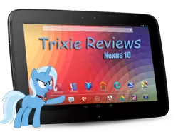 Size: 640x473 | Tagged: android, comic sans, derpibooru import, holo, nexus, safe, tablet, trixie