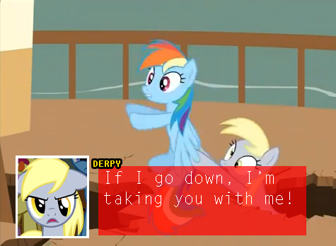 Size: 475x348 | Tagged: safe, derpibooru import, edit, edited screencap, screencap, derpy hooves, rainbow dash, pegasus, pony, the last roundup, butt touch, female, hoof on butt, mare, nintendo, star fox