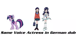 Size: 1982x1034 | Tagged: cure white, derpibooru import, exploitable meme, futari wa precure, german, germany, hannah whitehouse, honoka yukishiro, julia meynen, meme, precure, pretty cure, safe, same voice actor, twilight sparkle