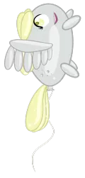 Size: 900x1875 | Tagged: safe, artist:michinix, derpibooru import, derpy hooves, balloon pony, pegasus, pony, balloon, female, inanimate tf, mare, transformation, wat