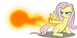 Size: 1913x938 | Tagged: artist:miroslav46, derpibooru import, fireball, fluttershy, parasite eve, parody, pyrokinesis, safe, solo