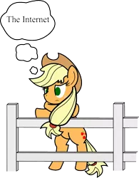 Size: 867x1110 | Tagged: applejack, artist:dbapplejack, derpibooru import, sad, safe, simple background, the internet, transparent background, vector