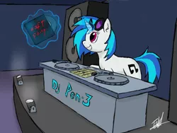 Size: 1600x1200 | Tagged: safe, artist:tomazii7, derpibooru import, vinyl scratch, daft punk, turntable