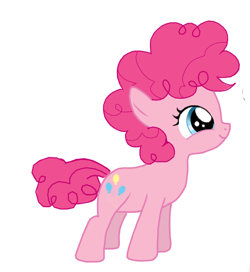 Size: 492x534 | Tagged: artist:fillypinkiepie, filly, happy, pinkie pie, safe, smiling, solo, younger