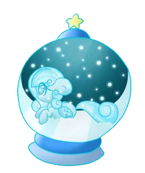Size: 1442x1714 | Tagged: safe, artist:starlightlore, derpibooru import, oc, oc:snowdrop, unofficial characters only, pegasus, pony, simple background, snow globe, solo, transparent background