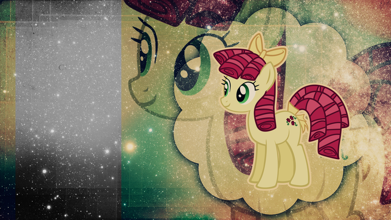 Size: 2049x1152 | Tagged: apple dumpling, apple family member, artist:madblackie, derpibooru import, safe, solo, wallpaper