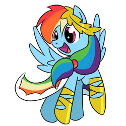 Size: 500x500 | Tagged: safe, artist:30clock, derpibooru import, rainbow dash, pegasus, pony, the best night ever, clothes, dress, gala dress, pixiv, solo