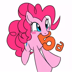 Size: 500x500 | Tagged: 5, artist:30clock, derpibooru import, japanese, mouth hold, pinkie pie, pixiv, safe, solo