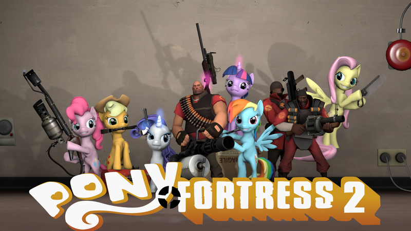 Size: 1920x1080 | Tagged: applejack, demoman, derpibooru import, fluttershy, heavy, pinkie pie, rainbow dash, rarity, safe, soldier, source filmmaker, team fortress 2, twilight sparkle, weapon