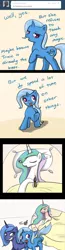 Size: 700x2675 | Tagged: artist:theparagon, comic, derpibooru import, prank, princess celestia, princess luna, s1 luna, safe, this will end in tears and/or a journey to the moon, trixie, trolluna