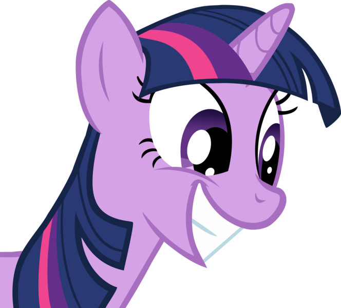 Size: 4499x4067 | Tagged: safe, artist:crusierpl, derpibooru import, twilight sparkle, pony, unicorn, lesson zero, absurd resolution, female, grin, mare, reaction image, simple background, smiling, solo, squee, transparent background, unicorn twilight, vector