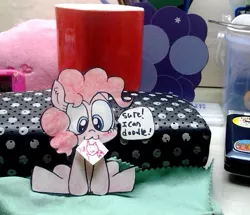 Size: 671x577 | Tagged: safe, artist:danadyu, derpibooru import, pinkie pie, jumped-out-pinkieanswers, paper child