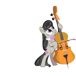 Size: 500x500 | Tagged: animated, artist needed, cello, derpibooru import, falling, musical instrument, octavia melody, safe, solo, source needed, wat