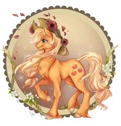Size: 1571x1639 | Tagged: safe, artist:cigarscigarettes, derpibooru import, part of a set, applejack, earth pony, pony, chest fluff, female, flower, hoers, mare, realistic, realistic anatomy, simple background, solo, transparent background, unshorn fetlocks