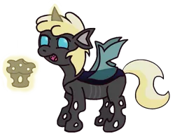 Size: 741x574 | Tagged: artist:gogglesparks, changeling, changelingified, derpibooru import, dinky hooves, muffin, safe