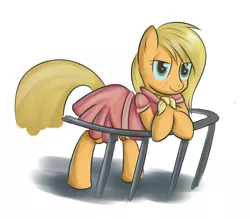 Size: 1000x877 | Tagged: alternate hairstyle, applejack, artist:tggeko, clothes, derpibooru import, dress, loose hair, safe