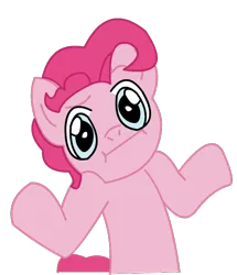 Size: 564x657 | Tagged: artist:drewsenr, bubble berry, derpibooru import, :i, looking at you, pinkie pie, rule 63, safe, shrug, shrugpony, simple background, transparent background