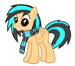 Size: 450x400 | Tagged: safe, artist:lexuzieel, derpibooru import, oc, oc:danny, unofficial characters only, pegasus, pony, clothes, scarf, solo