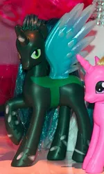 Size: 215x358 | Tagged: derpibooru import, g4, princess cadance, princess celestia, quality, queen chrysalis, safe, sticker, toy, wat, why hasbro why