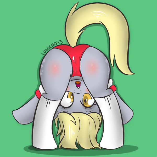 Size: 1000x1000 | Tagged: questionable, artist:pijinpyon, derpibooru import, derpy hooves, pegasus, pony, blushing, cameltoe, clothes, female, gym uniform, mare, outfit, plot, socks, sports panties