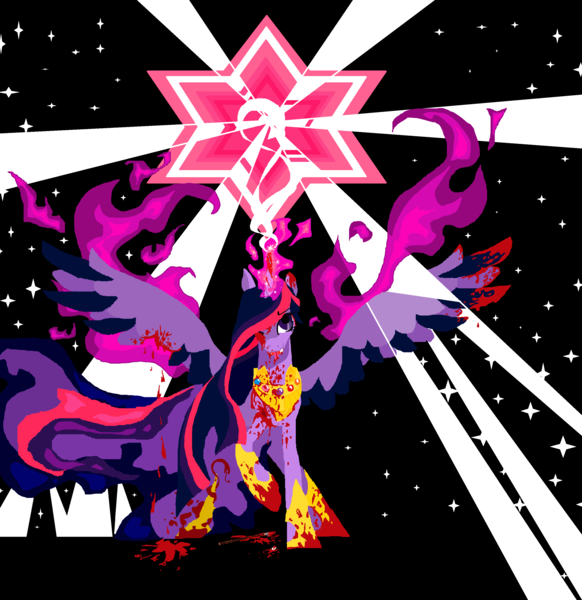 Size: 3036x3132 | Tagged: grimdark, artist:foldawaywings, derpibooru import, twilight sparkle, alicorn, pony, blood, ms paint