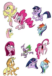 Size: 2338x3394 | Tagged: applejack, artist:nocturnalmeteor, derpibooru import, dreamworks face, fluttershy, pinkie pie, rainbow dash, safe, twilight sparkle