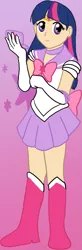 Size: 473x1450 | Tagged: artist:cardcaptorkatara, boots, clothes, derpibooru import, humanized, safe, sailor moon, sailor scout, twilight sparkle