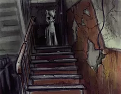 Size: 1200x930 | Tagged: artist:agm, creepy, derpibooru import, oc, oc:volga pony, russia, russian, semi-grimdark, solo, stairs, unofficial characters only