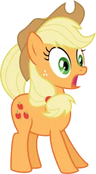 Size: 6000x10812 | Tagged: safe, artist:yetioner, derpibooru import, applejack, earth pony, pony, look before you sleep, .svg available, absurd resolution, female, mare, open mouth, reaction image, shocked, simple background, transparent background, vector