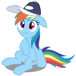 Size: 6000x6000 | Tagged: safe, artist:caliazian, derpibooru import, rainbow dash, pegasus, pony, hurricane fluttershy, the mysterious mare do well, .ai available, absurd resolution, cap, hat, simple background, solo, transparent background, vector