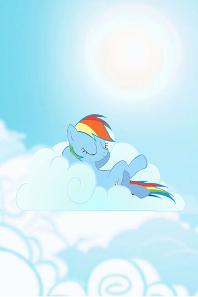 Size: 640x960 | Tagged: cloud, cloudy, derpibooru import, iphone wallpaper, rainbow dash, relaxing, safe, sky