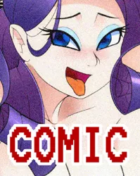 Size: 404x508 | Tagged: ahegao, artist:mrw32, derpibooru import, humanized, rarity, suggestive