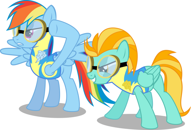 Size: 1600x1092 | Tagged: artist:silver-and-rarity, derpibooru import, lightning dust, rainbow dash, safe, simple background, transparent background, vector