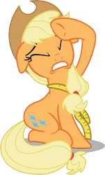 Size: 4000x6639 | Tagged: absurd resolution, applejack, artist:masem, derpibooru import, magical mystery cure, measuring tape, safe, simple background, swapped cutie marks, transparent background, vector