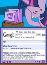 Size: 563x768 | Tagged: africa, derpibooru import, ebay, exploitable meme, facehoof, fail, google, meme, safe, slavery, tv meme, twilight sparkle