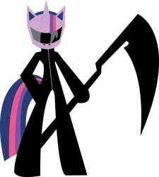 Size: 450x500 | Tagged: anime, artist:sonic-chaos, celty sturluson, crossover, derpibooru import, durarara, japanese, miyuki sawashiro, safe, simple background, transparent background, twilight sparkle, voice actor joke