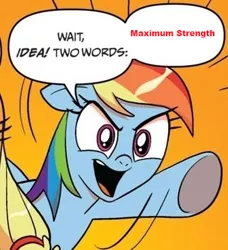 Size: 334x366 | Tagged: safe, derpibooru import, idw, applejack, rainbow dash, pegasus, pony, comic, crysis, ea, exploitable meme, female, mare, meme, nomad, two words meme