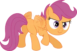 Size: 10000x6618 | Tagged: absurd resolution, artist:deadparrot22, buzzing wings, derpibooru import, plot, safe, scootaloo, simple background, solo, transparent background, vector